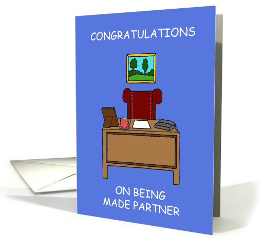 Congratulations on Making Law Firm Partner Cartoon Humor card