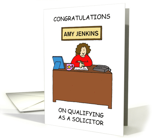 Congratulations on Qualifying as a Solicitor for Her Cartoon card