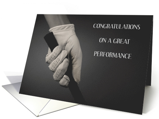 Congratulations on a Great Golfing Performance Unisex Player card