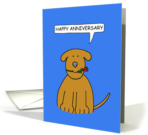 Happy Anniversary to Parents of Dog Cartoon Brown Puppy... (1572546)