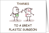 Thanks to Plastic Surgeon Cartoon Lady and Doctor card