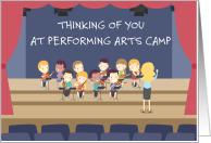 Thnking of You at Performing Arts Camp Cartoon Fun card