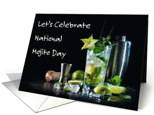 National Mojito Day June 11th Cocktail & Ingredients card (1574858)