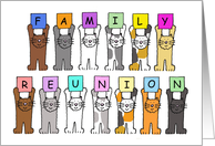 Save the Date Family Reunion Cute Cartoon Cats card