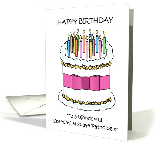 Happy BIrthday Speech-Language Pathologist Cartoon Cake... (1579718)
