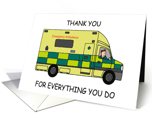 Thank you to Paramedic British Ambulance Driver Cartoon... (1579938)