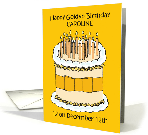 Golden Birthday 12 on the 12th to Personalize Any Name Any Date card