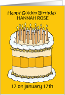 Golden Birthday 17 on the 17th to Personalize Any Name card