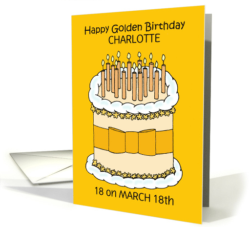 Golden Birthday 18 on the 18th to Personalize with Any Name card