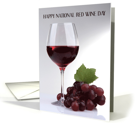 National Red Wine Day August 28th Red Grapes card (1580632)