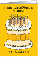 Golden Birthday 8 On the 8th to Personalize Any Name card