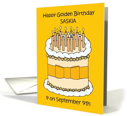Golden Birthday 9 on the 9th to Personalize Any Name card (1580660)