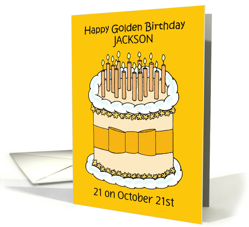 Golden Birthday 21 on the 21st to Personalize Any Name card (1580668)