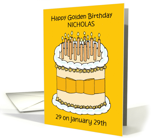 Golden Birthday 29 on the 29th to Personalize Any Name and Month card