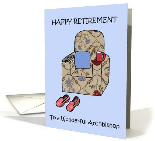 Retirement Congratulations Archbishop Cartoon Armchair... (1580780)