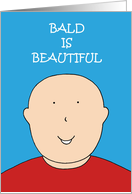 National Bald is Beautiful Day September 13th Cartoon Man card