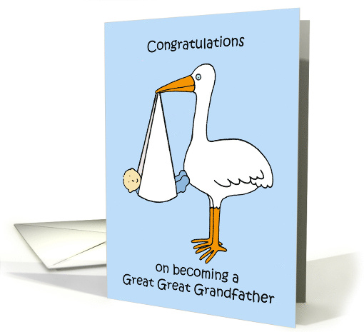 Congratulations on Becoming a Great Great Grandfather to Baby Boy card
