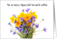 Encouragement and Support for Vicar’s Wife Wildflower Bouquet card