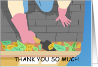 Thank you for Cleaning the Gutters Illustration card