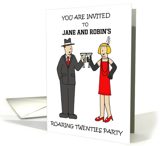 Roaring Twenties Party Invitation Cartoon Flapper &... (1594604)