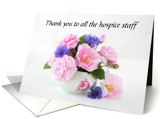 Thank you to Hospice Staff Pretty Bouquet of Wildflowers card