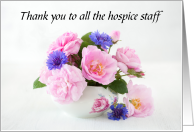 Thank you to Hospice Staff Pretty Bouquet of Wildflowers card