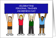 Personal Trainer Awareness Day January 2nd Cartoon People card