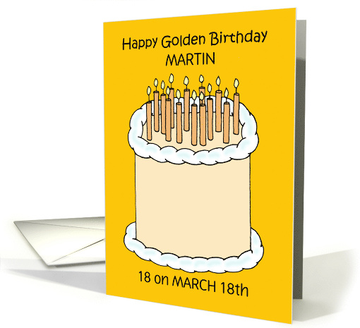 Golden Birthday 18 on the 18th to Personalize with Any Name card