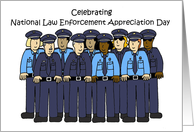 National Law Enforcement Appreciation Day January 9th Cartoon Group card