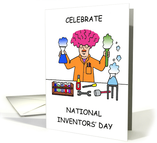 National Inventors' Day February 11th Cartoon Inventor in... (1601696)