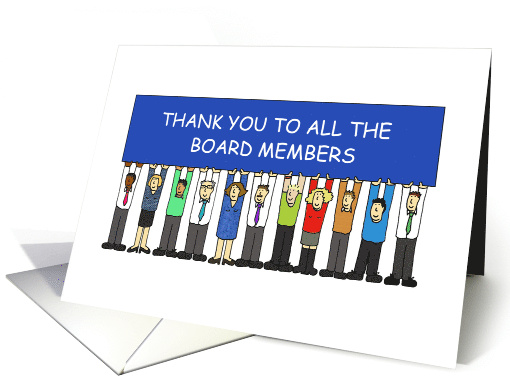 Thank You to All the Board Members Cartoon Group of People card