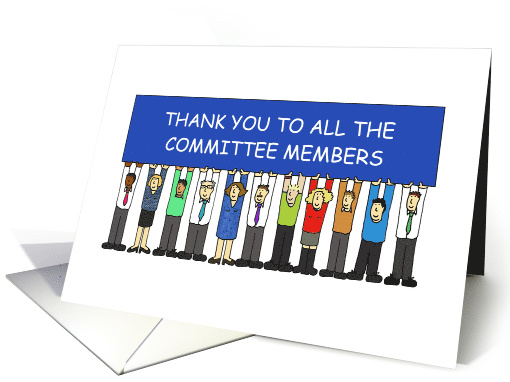 Thank You to All the Committee Members Cartoon Group of People card