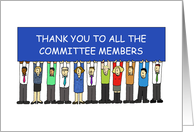 Thank You to All the Committee Members Cartoon Group of People card