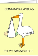 Gongratulations to Great Niece on Birth of My Great Great Niece. card