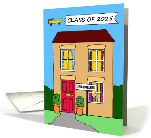 Coronavirus Graduation Congratulations Class of 2025 Cartoon card