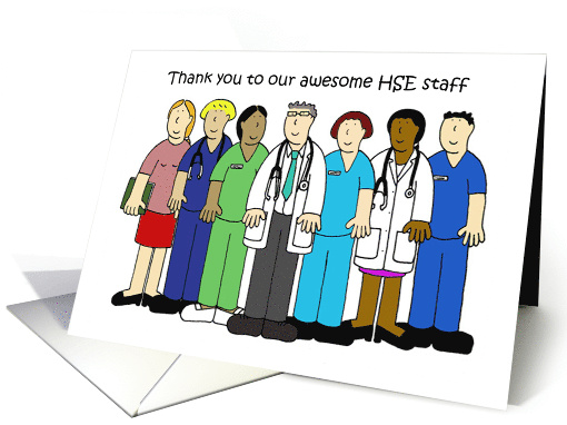 Thank you to HSE Medical Staff Cartoon Group of Irish... (1609564)