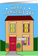 Coronavirus Self-Isolating Happy Mother’s Day Cartoon House card