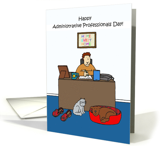 Coronavirus Self-isolating Happy Administrative Professionals Day card