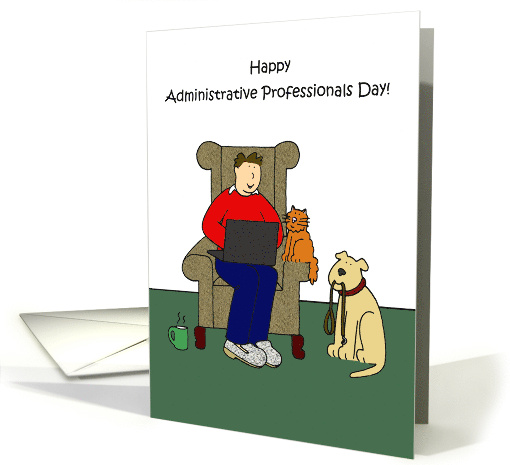 Coronavirus Self-isolating Happy Administrative Professionals Day card