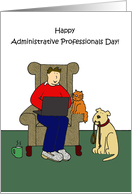 Coronavirus Self-isolating Happy Administrative Professionals Day card