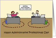 Coronavirus Self-isolating Happy Administrative Professionals Day card