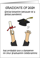 Coronavirus Self-isolation Graduation 2023 Congratulations Cartoon card
