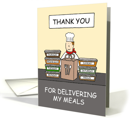 Coronavirus Thank You for Meal Deliveries Cartoon Chef card (1611184)