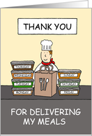 Coronavirus Thank You for Meal Deliveries Cartoon Chef card