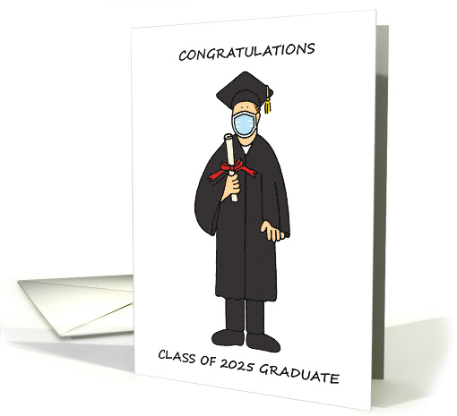 Coronavirus Graduation 2025 Congratulations For Him Cartoon Humor card