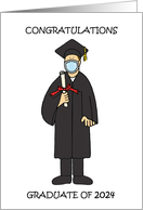 Coronavirus Graduation 2023 Congratulations For Him Cartoon Humor card