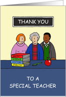Coronavirus Thank you to Special Teacher Cartoon Group of Teachers card