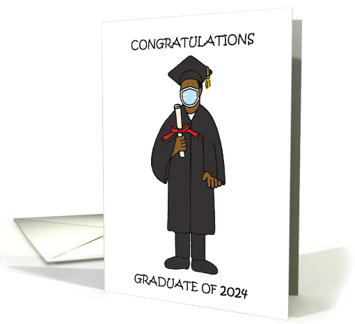 Coronavirus Graduation 2024 Congratulations African American Male card