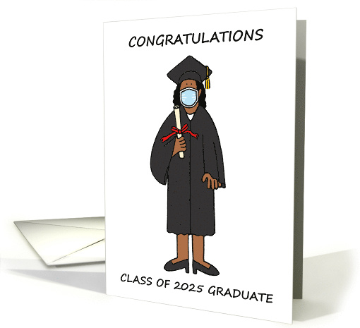Coronavirus Graduation 2025 Congratulations African American Lady card