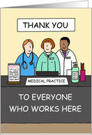 Coronavirus Thank you to Medical Practice Staff Cartoon Group card